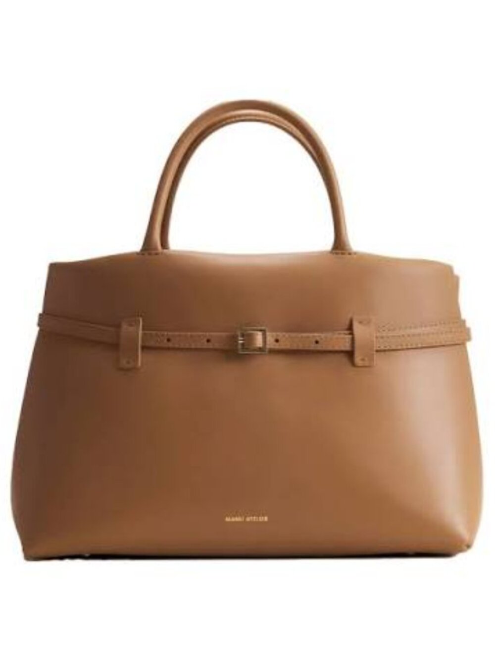 Manu Atelier Chambon 35 Cognac Leather Tote with Top Handles